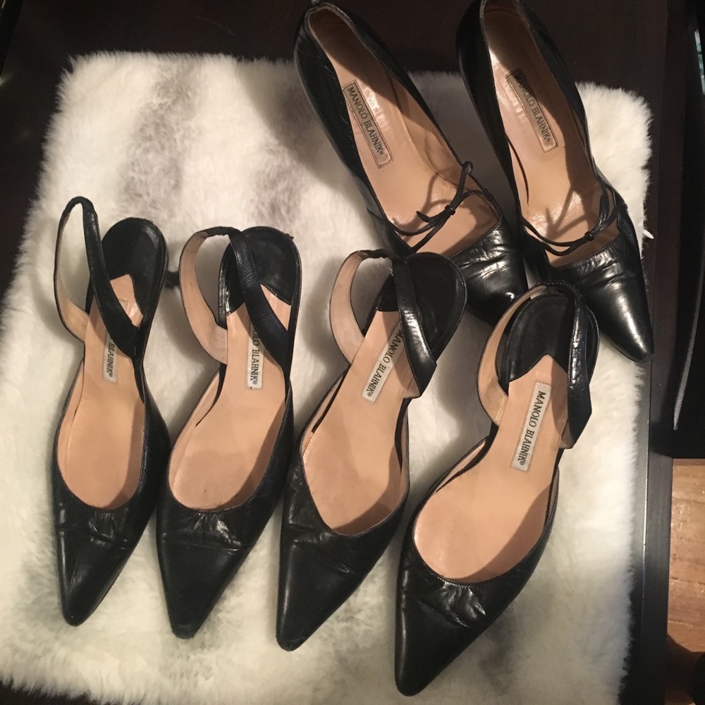 2 pairs MANOLO BLAHNIK!